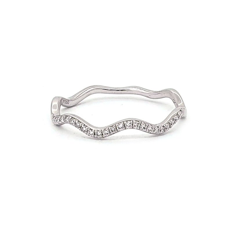 0.08ct Platinium Wave Diamond Ring £490.00