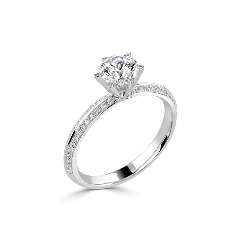 1.03ct Lab Grown IGI Certified 6 Claw Platinum Engagement Ring £2650.00