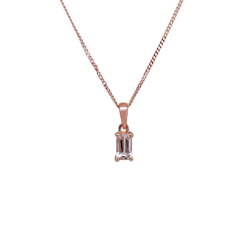 9ct Red Gold Morganite Necklace £245.00