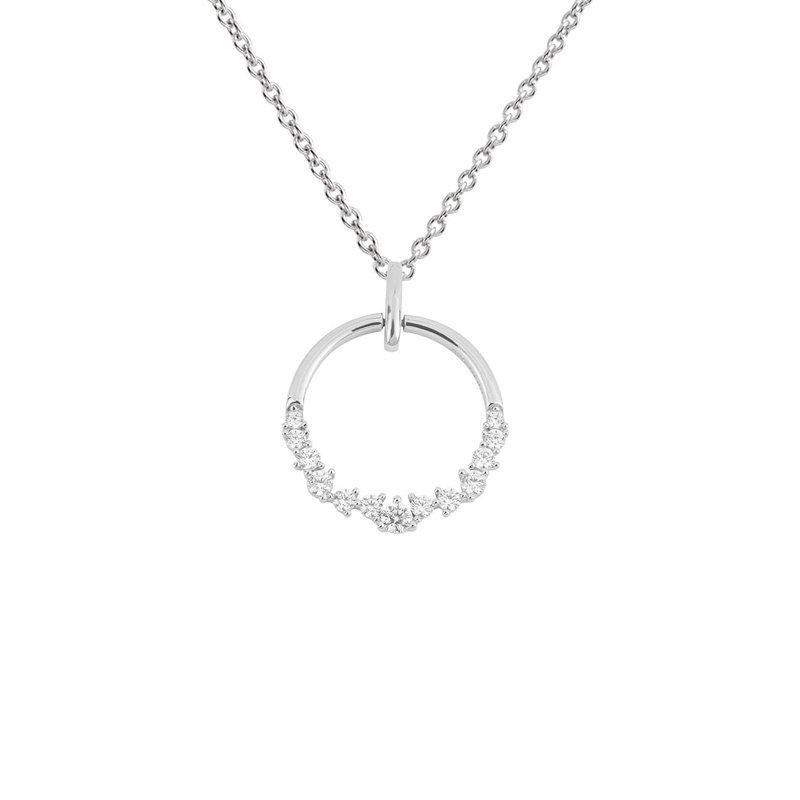 Silver Open Circle Cubic Zirconia Necklace £99.00
