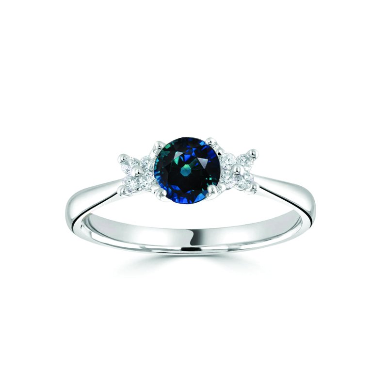 1.18ct Sapphire and Diamond Platinum Ring £1890.00