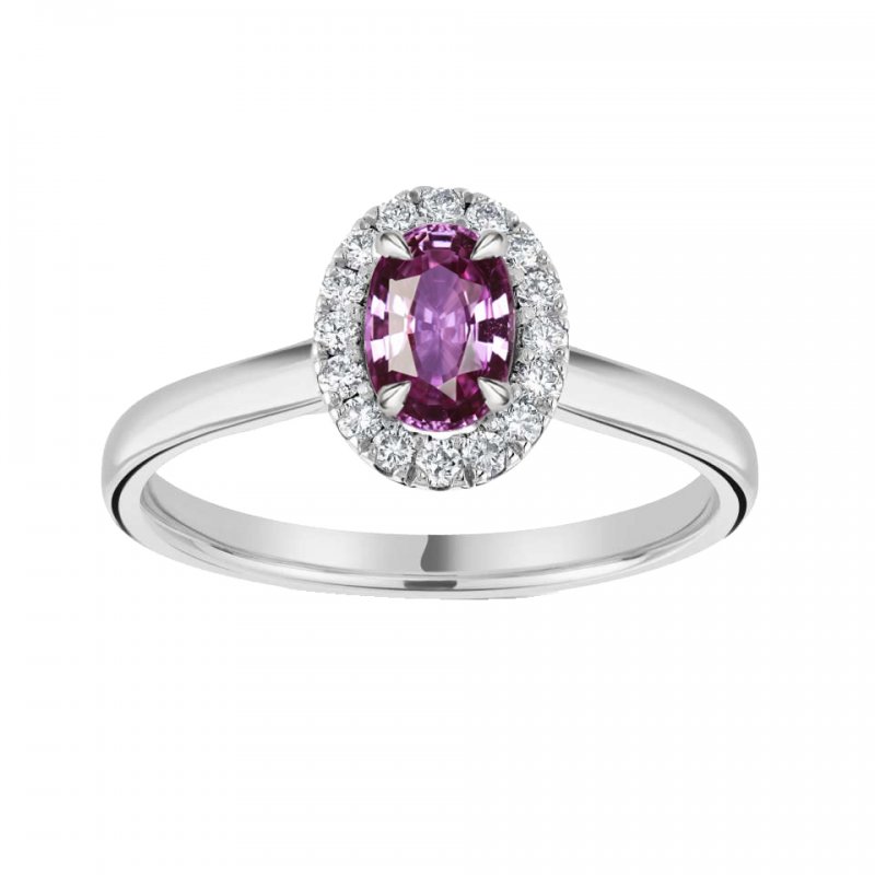 1.30CT Purple Oval Sapphire & Diamond Ring £2029.00