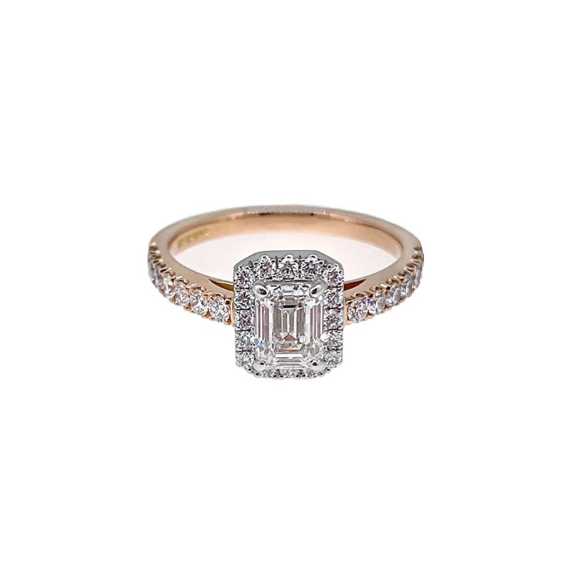 0.89ct Lab Grown Emerald Cut Diamond Engagement Ring £2200.00