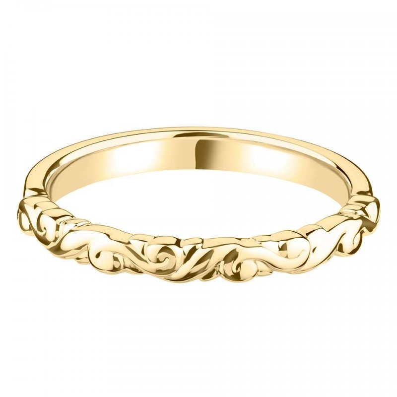 9ct Yellow Gold Carved Decorative Band £570.00