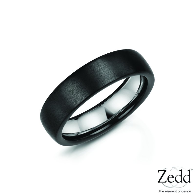 5.7mm Zirconium Ring with Brushed Effect £210.00